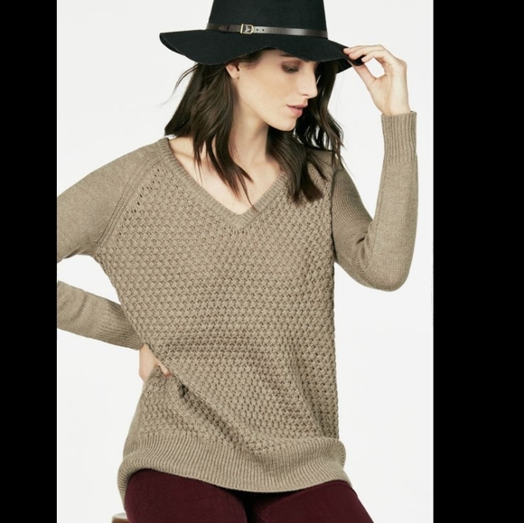 JustFab Sweaters - Pullover Popcorn Stitch Sweater
